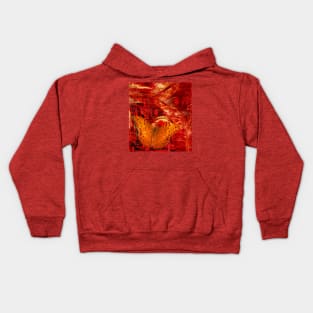 Butterfly in red universe Kids Hoodie